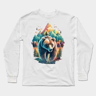 Bear Vector Design Long Sleeve T-Shirt